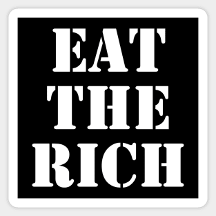 Eat the Rich (white text) Sticker